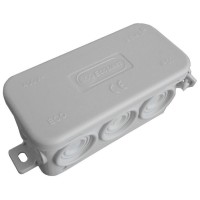 Коробка JBL090 90х42х40, 10 вых., IP55, белая (44055W-1). Коробка монтажная. Экопласт