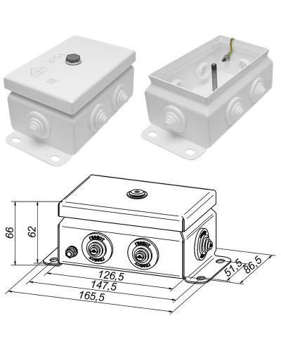 КМ IP55-0812 (без DIN рейки). Коробка монтажная электротехническая. Гефест в Копейске