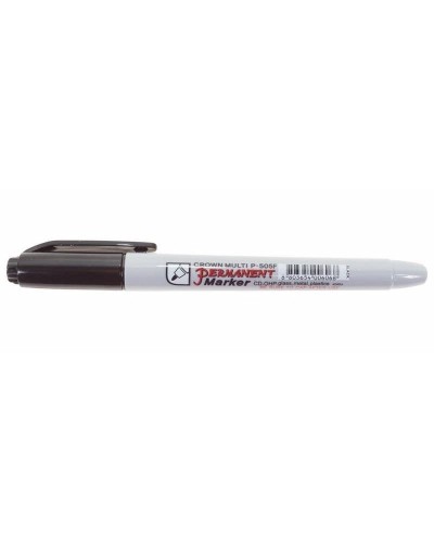 Маркер перманентный Crown «Multi Marker Super Slim» 1 мм, черный, пулевидный (08-8001): Ручка для маркировки в Копейске
