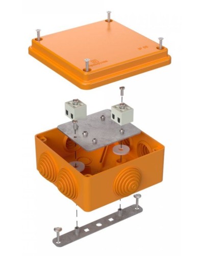 Коробка огнестойкая 100х100х50 (40-0300-FR2.5-4). Коробка огнестойкая для открытой установки. Промрукав в Копейске