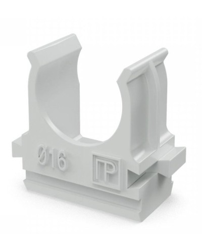Крепеж-клипса для труб АБС-пластик в п/э D16 (100 шт) (PR.02616). Крепление для труб ПВХ. Промрукав в Копейске