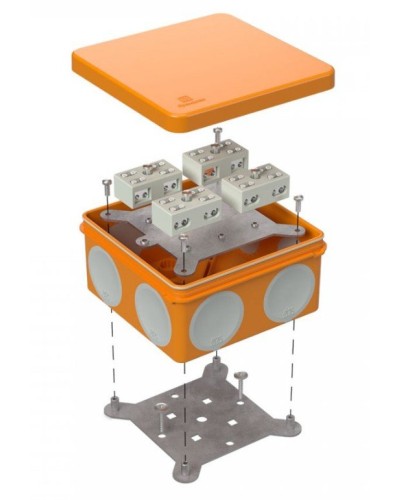 Коробка огнестойкая 100х100х50 (60-0300-FR6.0-4-8-Р Е15-Е60). Коробка огнестойкая для открытой установки. Промрукав в Копейске