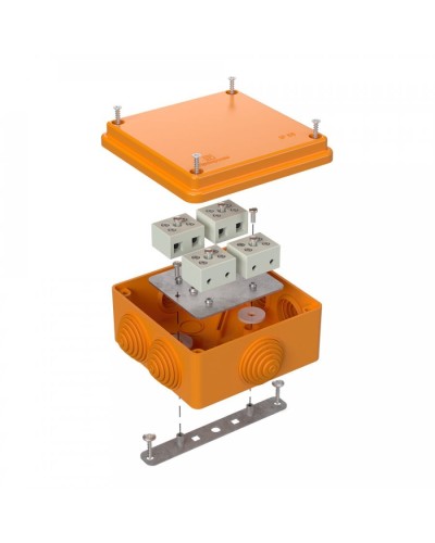 Коробка огнестойкая 100х100х50 для о/п (40-0300-FR6.0-8). Коробка огнестойкая для открытой установки. Промрукав в Копейске