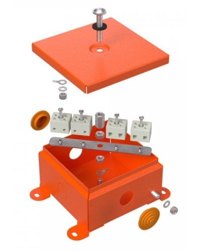 Коробка огнестойкая 110х110х65 (70-0360-FR6.0-8). Коробка огнестойкая для открытой установки. Промрукав в Копейске