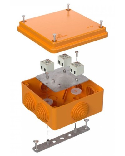 Коробка огнестойкая 100х100х50 (40-0300-FR1.5-6). Коробка огнестойкая для открытой установки. Промрукав в Копейске